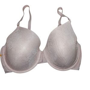 Natori Levitate Contour Underwire Bra Women 36D Ligh Rose Hook & Eye Closure